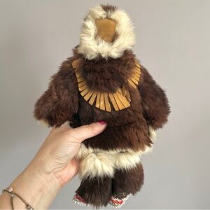 Vintage Handmade Native Inuit Eskimo Full Doll - 10"
